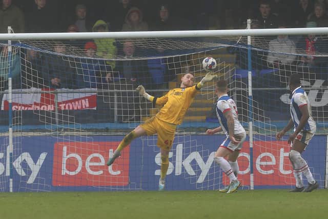 Stolarczyk made a big save to help Hartlepool United to victory over Swindon Town. (Photo: Mark Fletcher | MI News)
