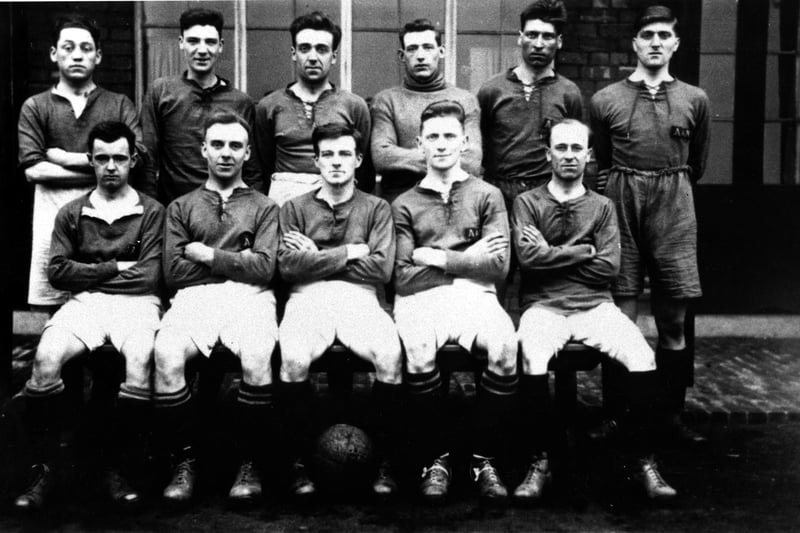 Team photo of the Brown Bayley Ltd. football team, 1927. Ref no S03885