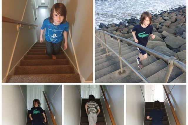 Other members took on the stairs challenge after being inspired by Flynn Beach including Charlie.