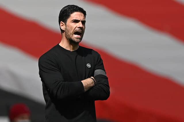 Mikel Arteta brings his Arsenal side to St James' Park on Sunday afternoon. (Photo by FACUNDO ARRIZABALAGA/POOL/AFP via Getty Images)