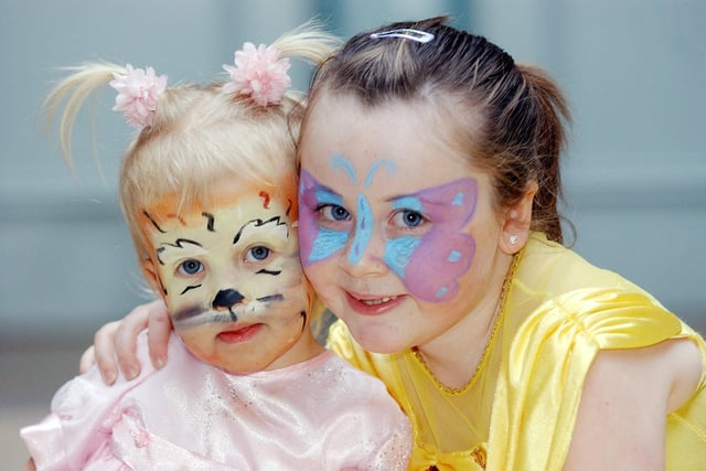 Face painting at this Christmas party on the Headland in 2005.