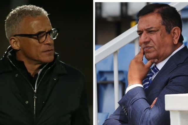 Keith Curle and Hartlepool United chairman Raj Singh are hopeful of early transfer business at the Suit Direct Stadium. MI News & Sport Ltd
