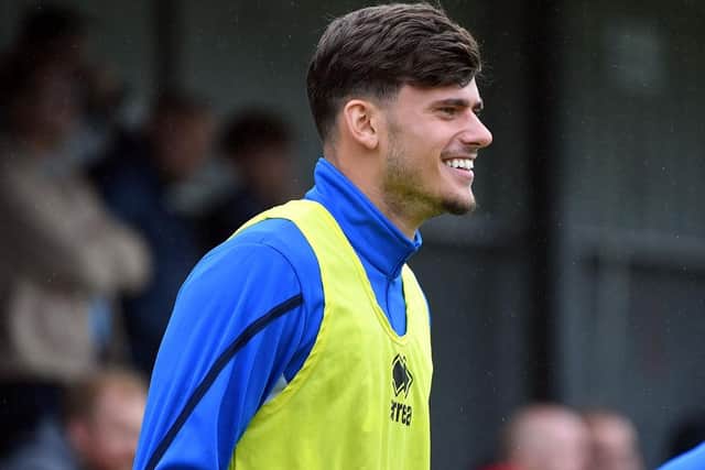 Edon Pruti's loan deal with Farnborough was extended until the New Year. Picture by FRANK REID