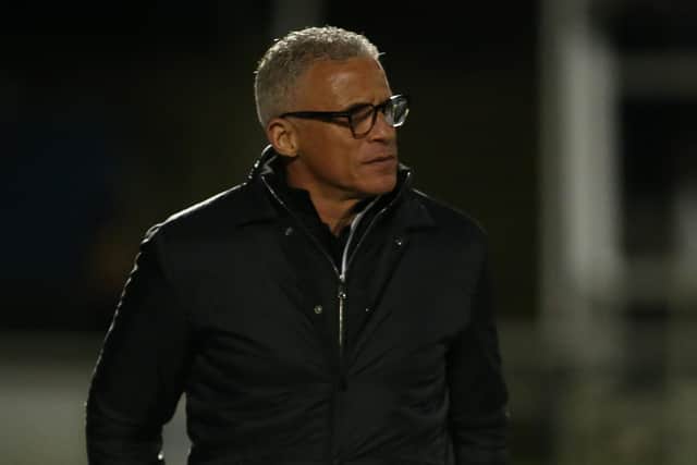 Keith Curle met with a potential transfer target for Hartlepool United. (Credit: Michael Driver | MI News)