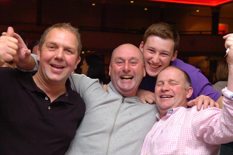 From left, Chris Linton, Peter Hann, Reece Goodwin and Peter Jenkins enjoy themselves at the first night of the Hartlepool Beer Festival in 2012.