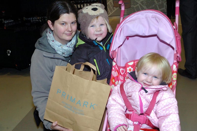 Lyndsy Pennock with her children, Samuel and Olivia Crozby-Pennock at the official opening of the new Primark store. Does this bring back lovely memories?
