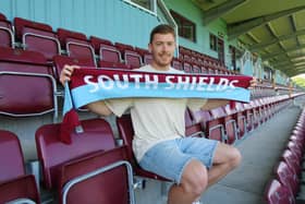 Three-time Hartlepool United forward Luke James has completed a move to South Shields. South Shields FC/ Kev Wilson