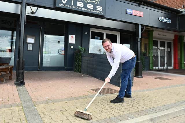 Craig Davey from Vibes hopes to clean up during the Tall Ships Races. Picture by FRANK REID