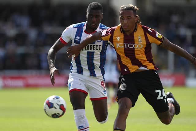 Hartlepool United suffered their first home defeat of the season against Bradford City. (Credit: Mark Fletcher | MI News)