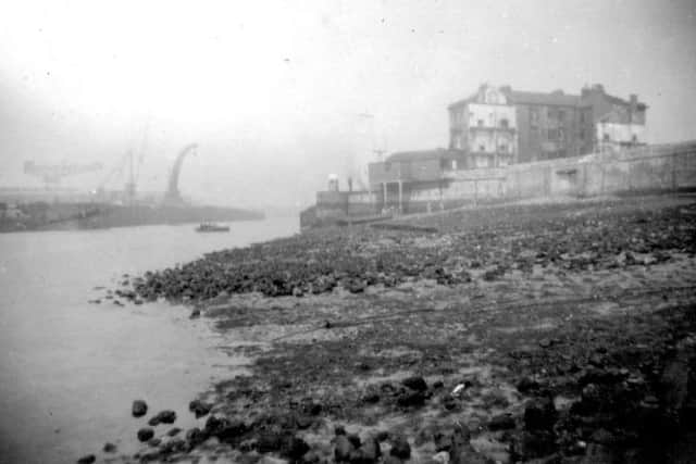 Hartlepool docks in a bygone era.