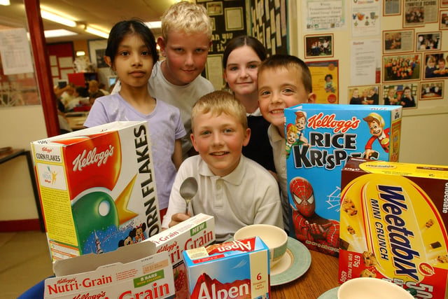It's 2004 and these pupils were pictured at Lynnfield Primary School as they enjoyed breakfast. Does this bring back happy memories?