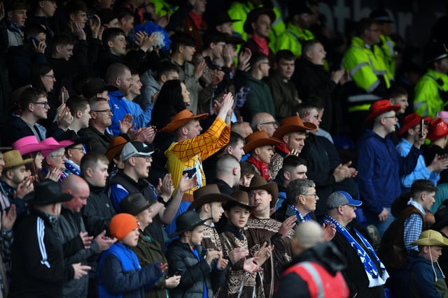 Hartlepool supporters made the trip to Edgeley Park on the final day of the season. (Photo: Scott Llewellyn | MI News)