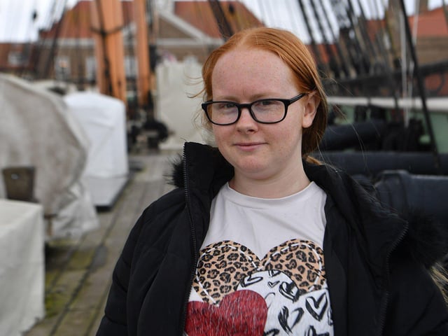 Chloe Withham enjoys a day out in Hartlepool.