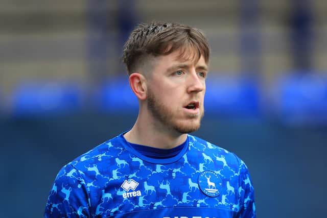 Hartlepool United midfielder Tom Crawford has committed to the Her Game Too initiative as a player advocate. (Photo: Chris Donnelly | MI News)
