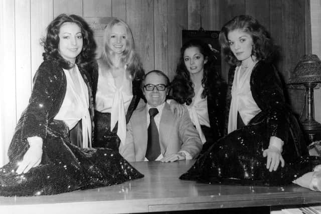 Gemini nightclub owner Ron Trotter pictured with Pans People.