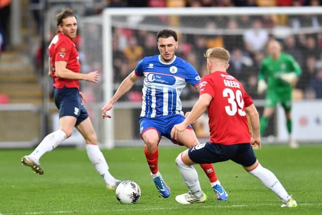Callum Cooke contributed three assists for Hartlepool United in their win over York City. Picture by FRANK REID