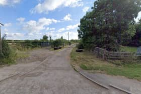The entrance to the disused Hart Reservoirs.