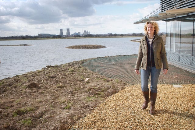 TV presenter Kate Humble, a star of shows such as Springwatch, took a look at the Saltholme nature reserve site as it took shape in 2009.