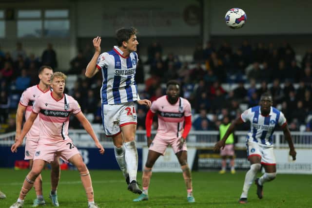 Alex Lacey scored his second goal for Hartlepool United in the win over Grimsby Town. (Credit: Michael Driver | MI News)