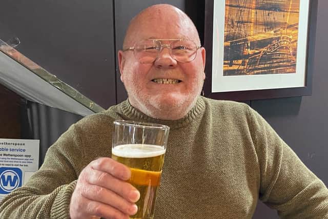 Duncan MacDonald enjoying a pint in the Ward Jackson pub on May 17.