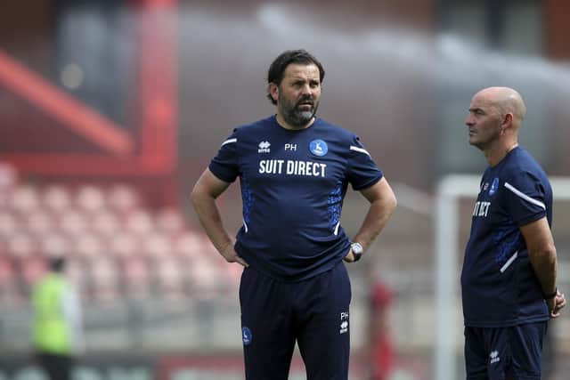 Paul Hartley has reiterated the challenges faced for Hartlepool United in the transfer window. (Credit: Tom West | MI News)
