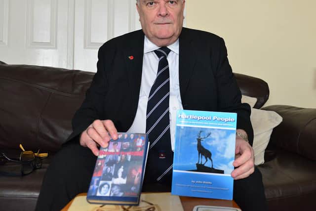 Author John Riddle with copies of his two of his earlier books. Picture by FRANK REID