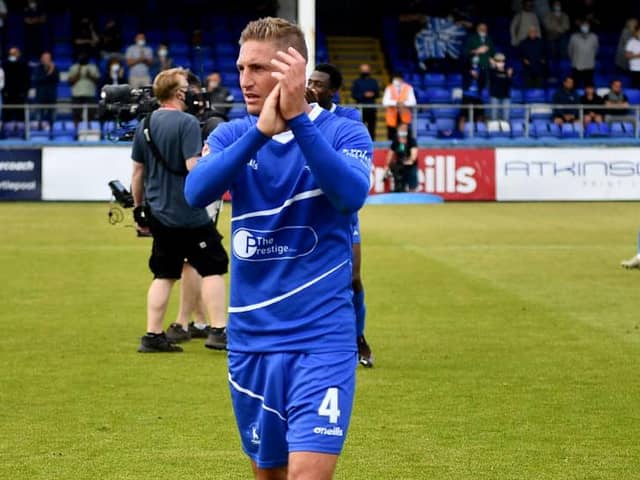 Gary Liddle at the end Hartlepool United's 3-2 play-off win over Bromley. 06-06-20212. Picture by FRANK REID