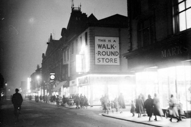 Here is a stunning nigh time scene on Lynn Street in the 1950s.