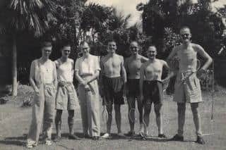 Singapore 1945. James is in the centre./Photo courtesy of Stuart Stark