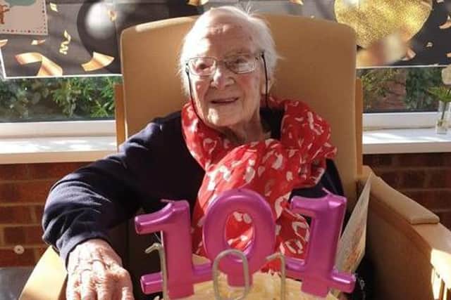 Covid battler Joyce Coward turned 101 on March 15. Photo: Michelle Robson