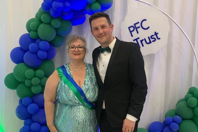 PFC Trust founder Frances Connolly with chairman Shaun Hope. Picture: PFC Trust.