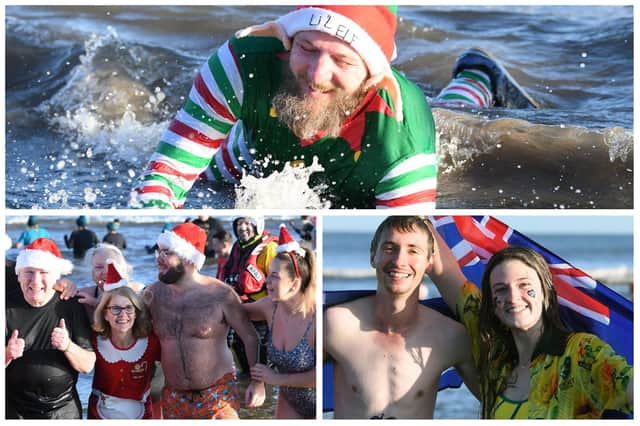 Hundreds of people had a ball in the Hartlepool Boxing Day Dip at Seaton Carew.