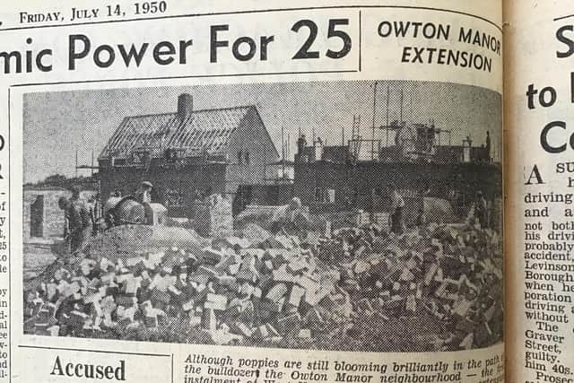 A copy of the Hartlepool Mail in 1950 covers the extension of Owton Manor.