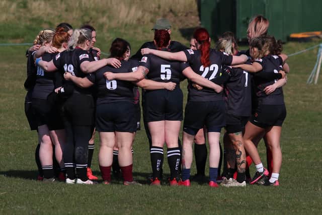Hartlepool Rugby Club's ladies team.