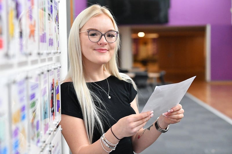 Dyke House Sixth Form student Hope Guffick is happy with her results.