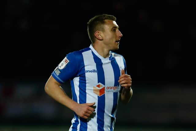 David Ferguson enjoyed a successful night as he made two assists for Hartlepool United in their win over Newport County. (Credit: Will Matthews | MI News)