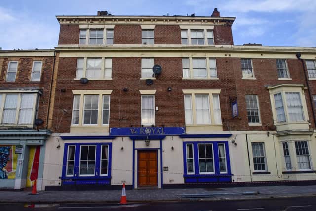 The Royal, in Church Street, Hartlepool, suffered roof damage in the weekend storms.