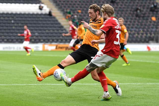 Middlesbrough's Hayden Coulson attempts a cross during Thursday's defeat at Hull City.