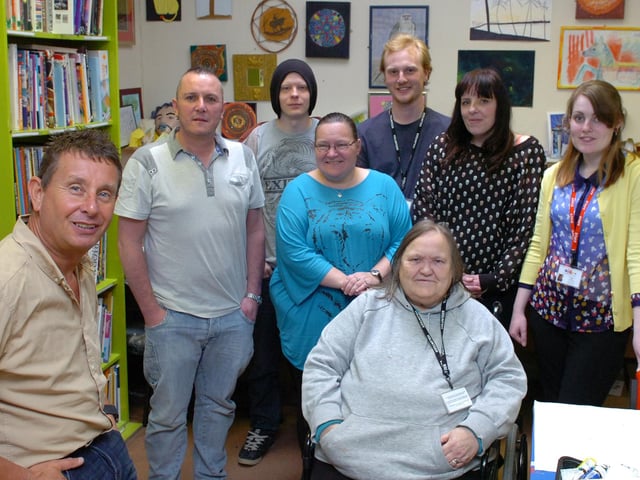 Colin Thompson (left) and his volunteer team pictured at the Artrium in Park Road in 2013.