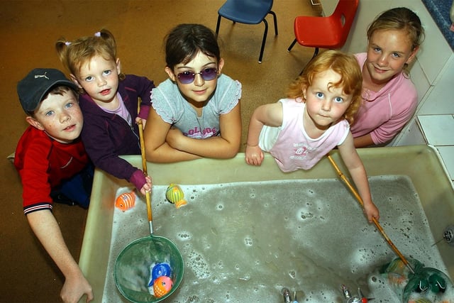 Over at Stranton Primary School, pupils were enjoying their own party in school in 2003.