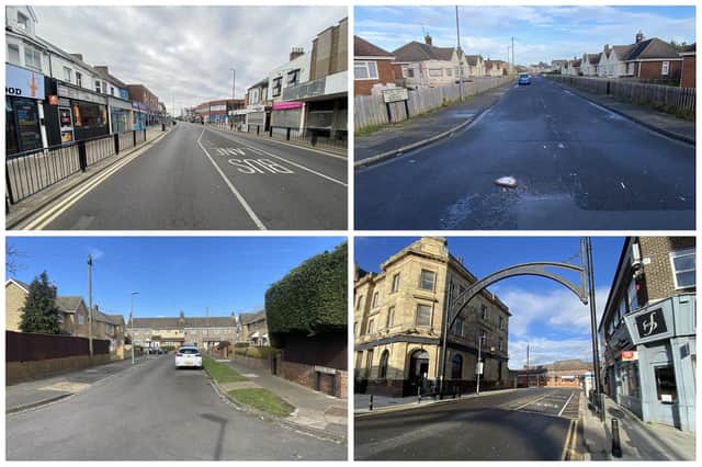 Just some of the locations where most Hartlepool crime is said to be taking place.