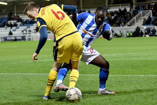 Olufela Olomola made a solid account of himself in Hartlepool United's win over Bolton Wanderers. Picture by FRANK REID