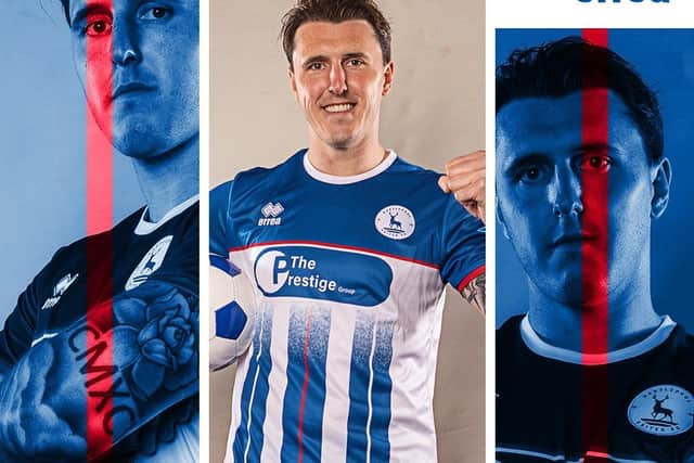 Hartlepool United had launched their 2023-24 home kit. Credit Hartlepool United Football Club/ Emmerson UK