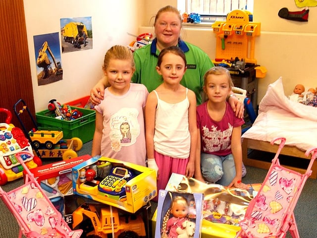 Asda Peterlee staff donated toys to Hartlepool hospital's children's ward in 2007.