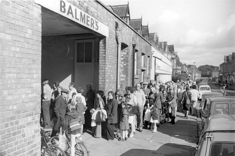 This photo of Balmer's bakery was taken during one of the town's bread strikes in the 1970s.