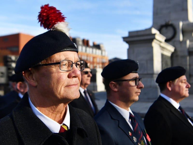 Veterans on parade in Hartlepool on Remembrance Sunday.