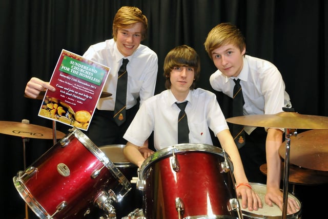 Young performers, from left; Jonny Wilkinson, Alex Tate and Josh Fothergill, who took part in a charity concert with fellow students of Southmoor School to raise funds for local homeless people. Remember this from 11 years ago?