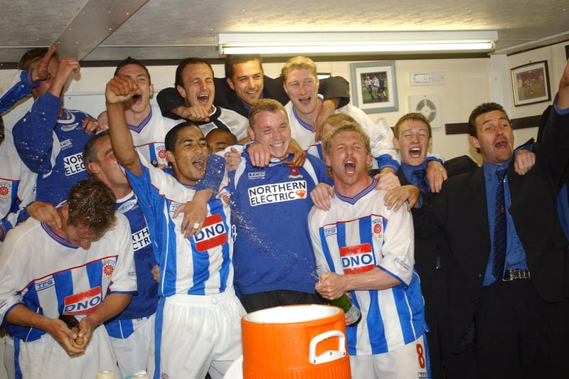 Relegated to the renamed Division Three in 1994, Pools escaped the non-league trapdoor in 1997 and 1999 before reaching the play-offs three times under Turner from 2000-02. Promotion was finally achieved in 2003 under Mike Newell.