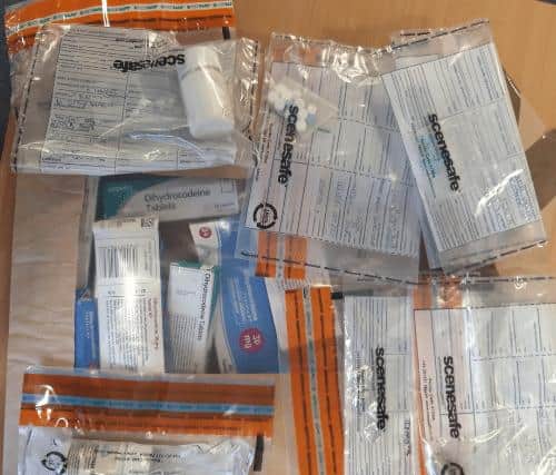Evidence recovered from a drugs raid in Hartlepool's Stephen Street.