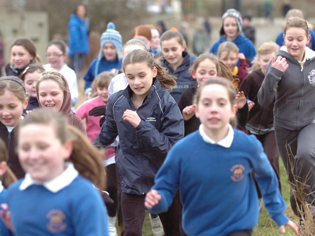 A close fought race in the Hartlepool Junior Schools event in 2010.